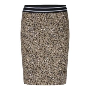 Marc Cain Sport Leopard Print Lined Skirt PS7130 J34 NWT US Size 6